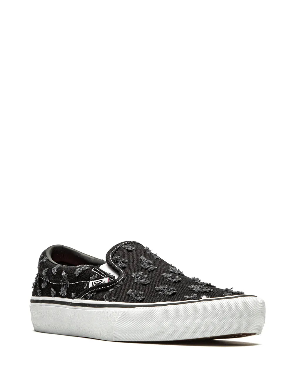 Vans X Supreme Slip-On Pro Black Hole Punch Denim Sneakers