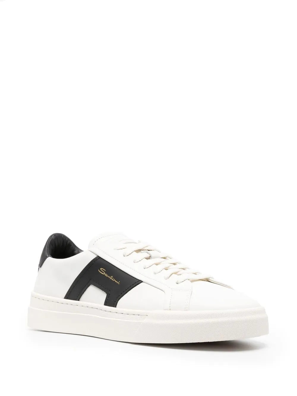 Santoni Leather Low-Top Sneakers
