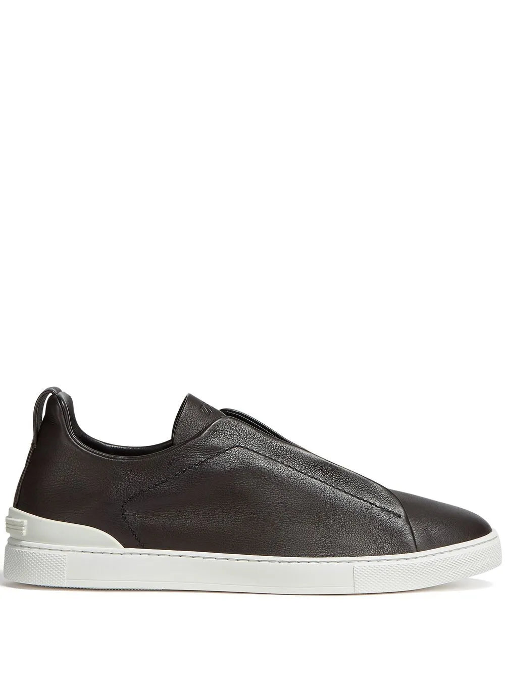 Zegna Secondskin Triple Stitch Leather Sneakers