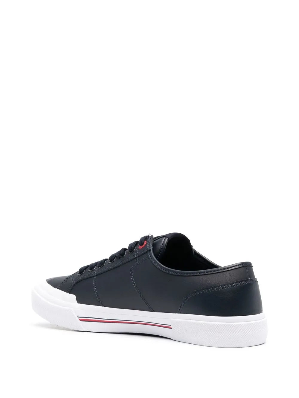Tommy Hilfiger Logo-Embroidered Low-Top Leather Sneakers