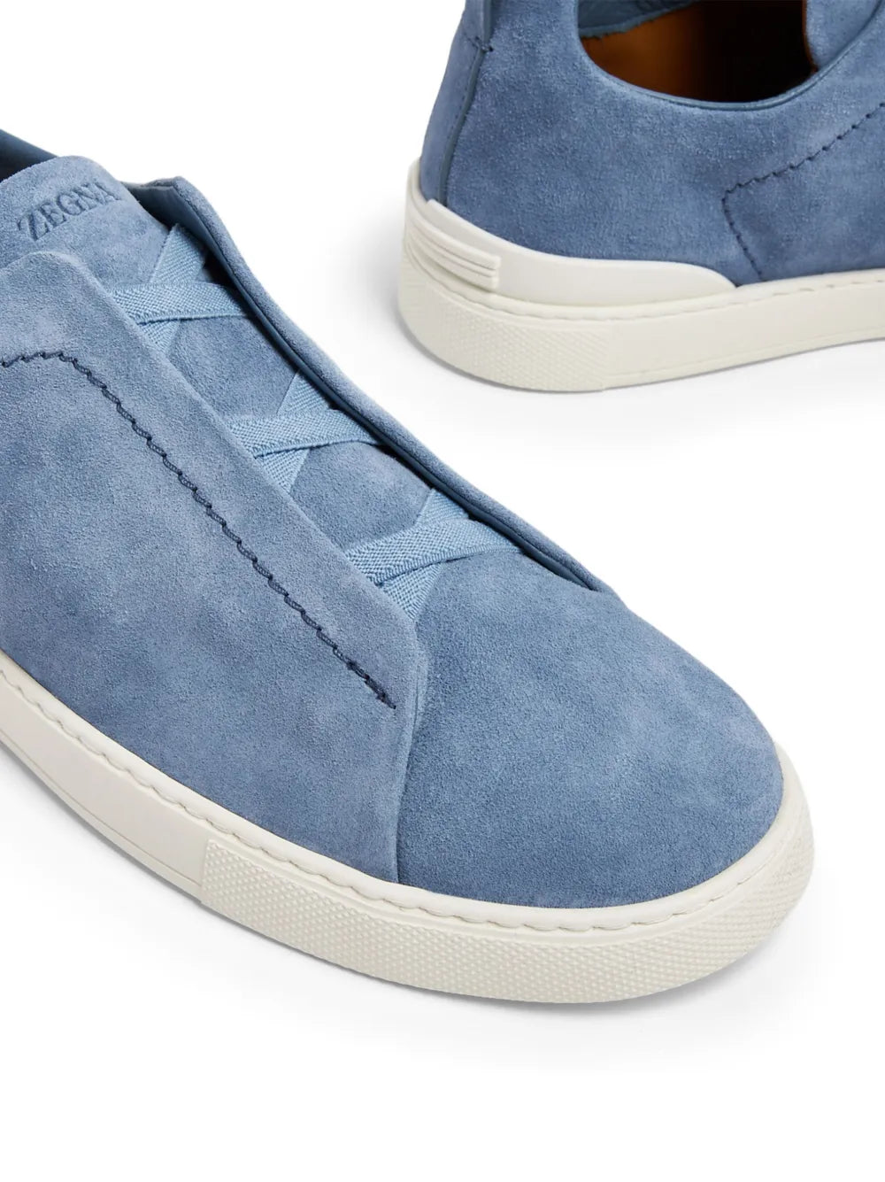 Zegna Round-Toe Suede Sneakers