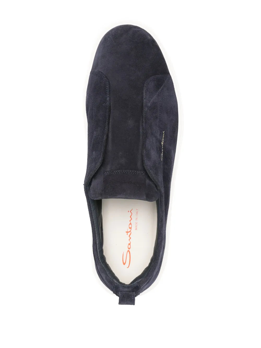 Santoni Logo-Lettering Suede Sneakers