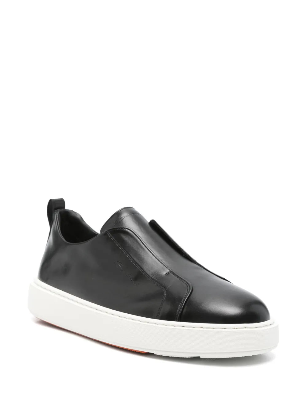 Santoni Slip-On Leather Sneakers