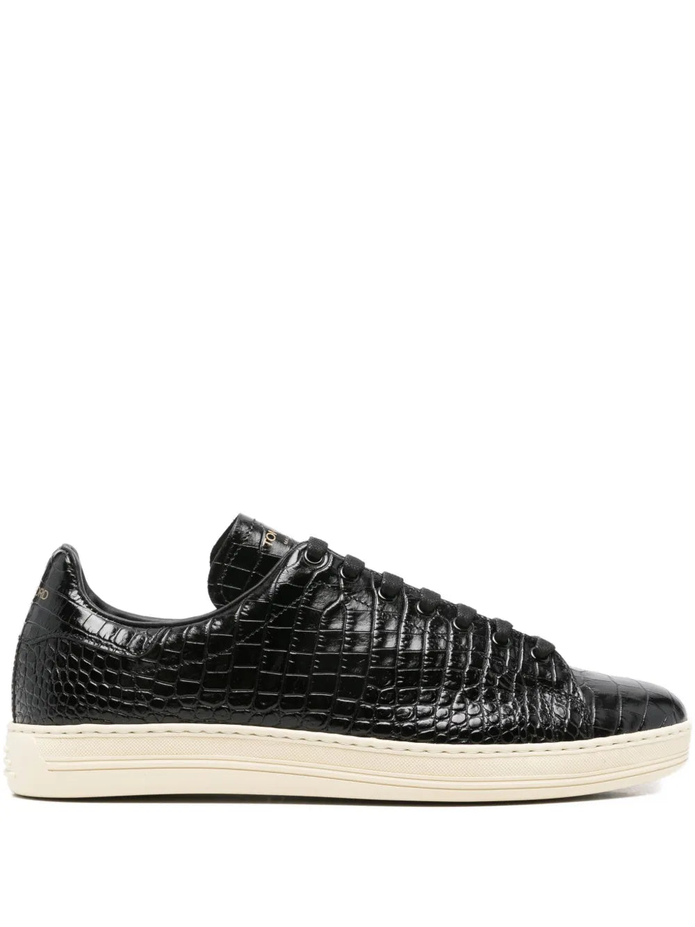 Tom Ford Crocodile-Embossed Leather Sneakers
