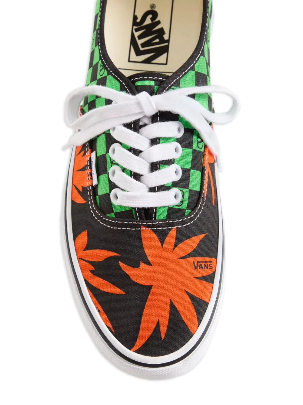 Valentino Garavani X Vans Vlogo Checkerboard And Tropical Leaves-Print Sneakers