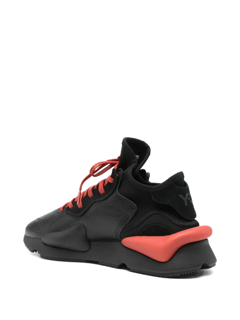 Y-3 Kaiwa Leather-Panelled Lace-Up Sneakers