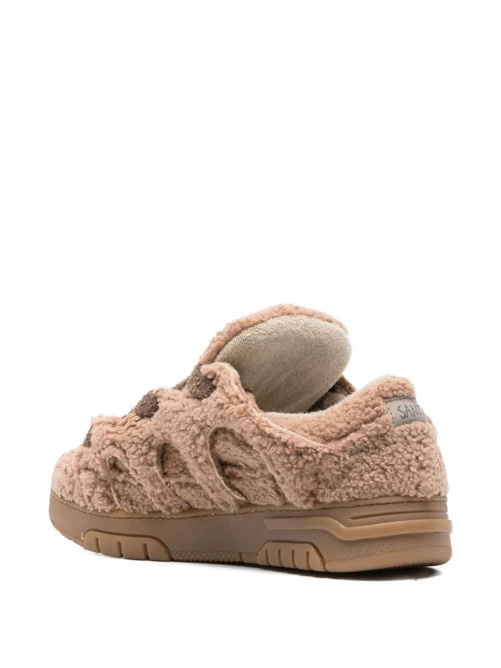 Santha Cut-Out Faux-Fur Sneakers
