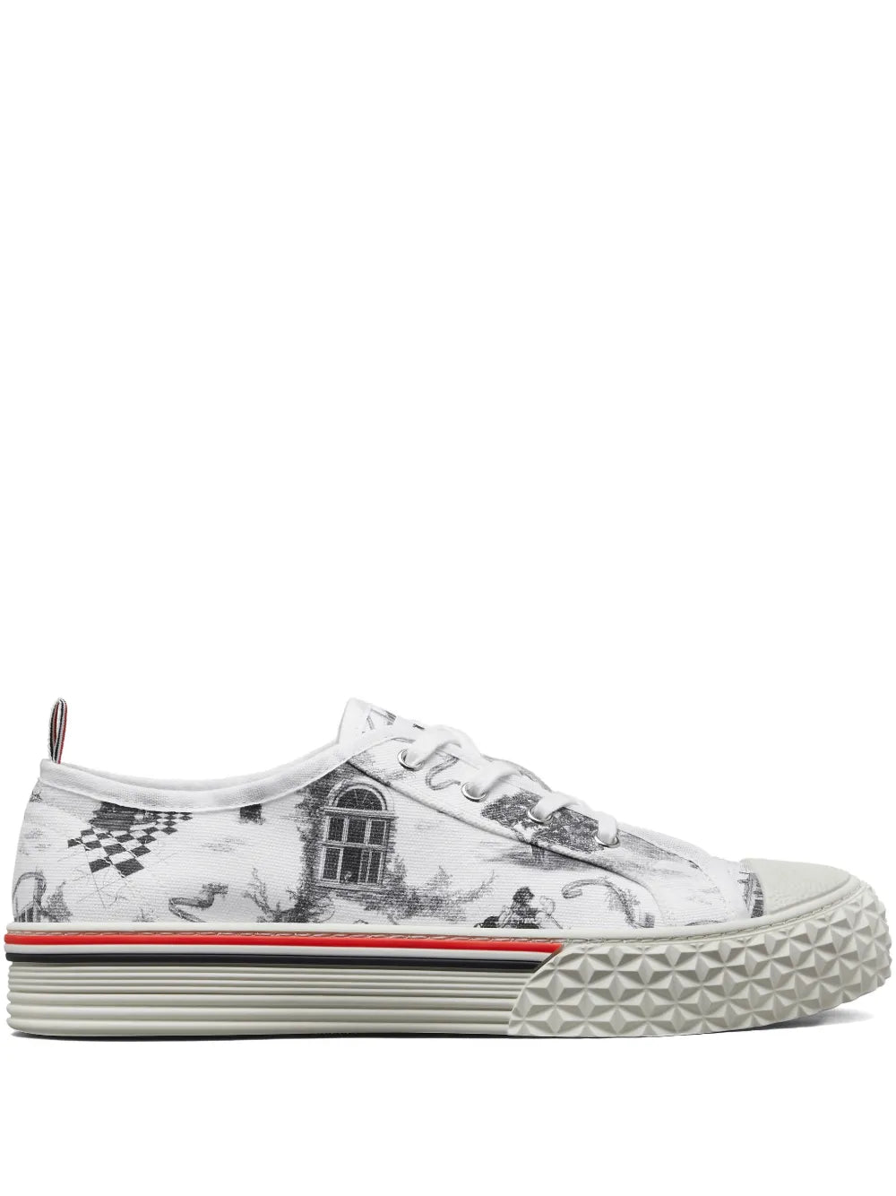 Thom Browne Toile Low Top Sneakers