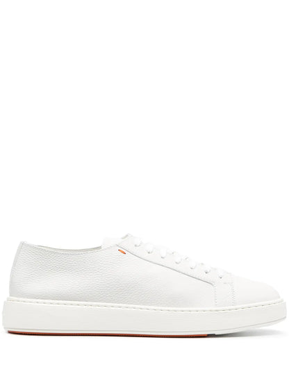 Santoni Grey Lace Up Sneakers