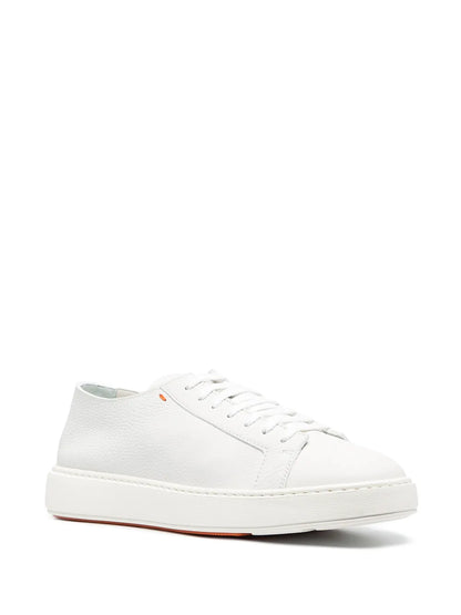 Santoni Grey Lace Up Sneakers