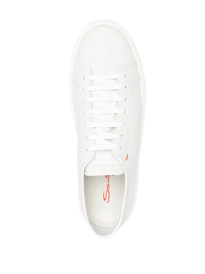 Santoni Grey Lace Up Sneakers