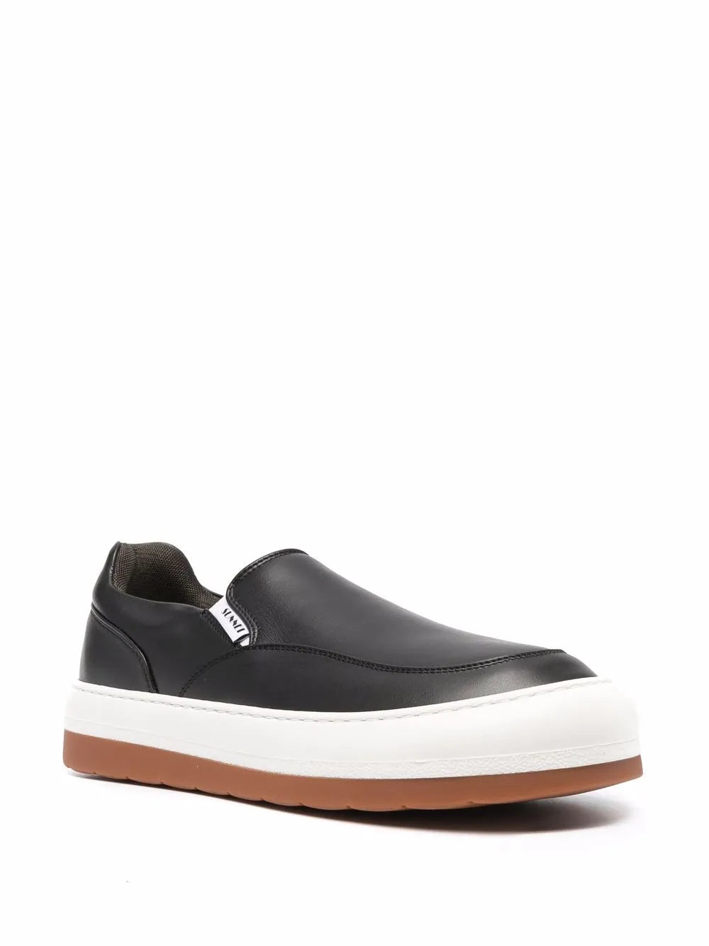 Sunnei Panelled Slip-On Leather Sneakers