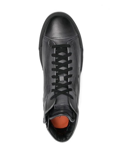 Santoni High-Top Lace-Up Sneakers
