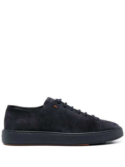 Santoni Low-Top Suede Sneakers