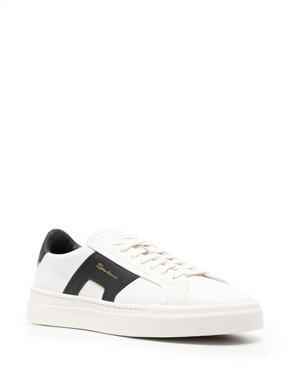Santoni Leather Low-Top Sneakers