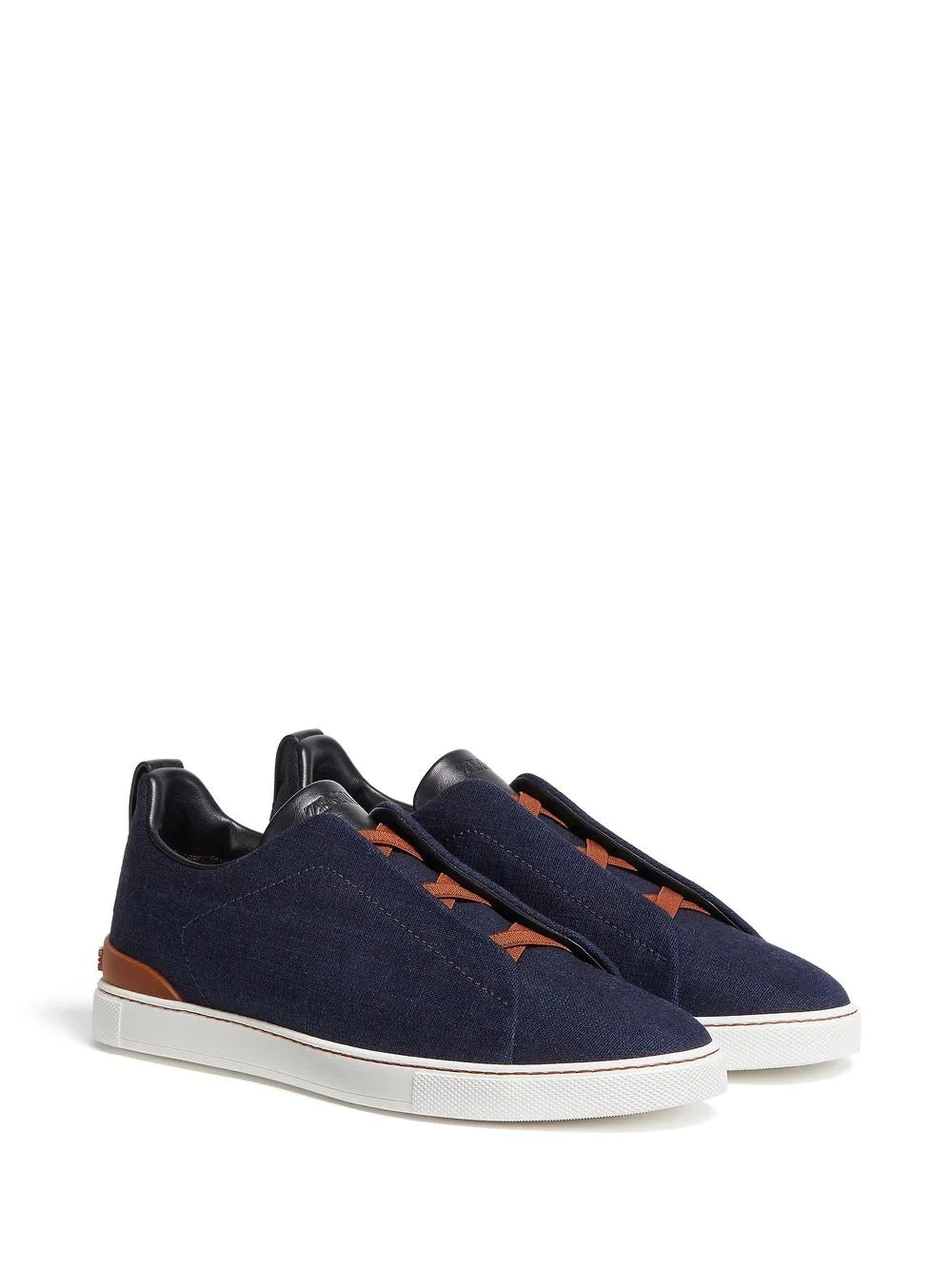 Zegna Triple Stitch Denim Sneakers