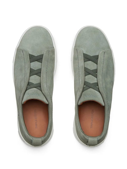 Zegna Triple Stitch Suede Sneakers