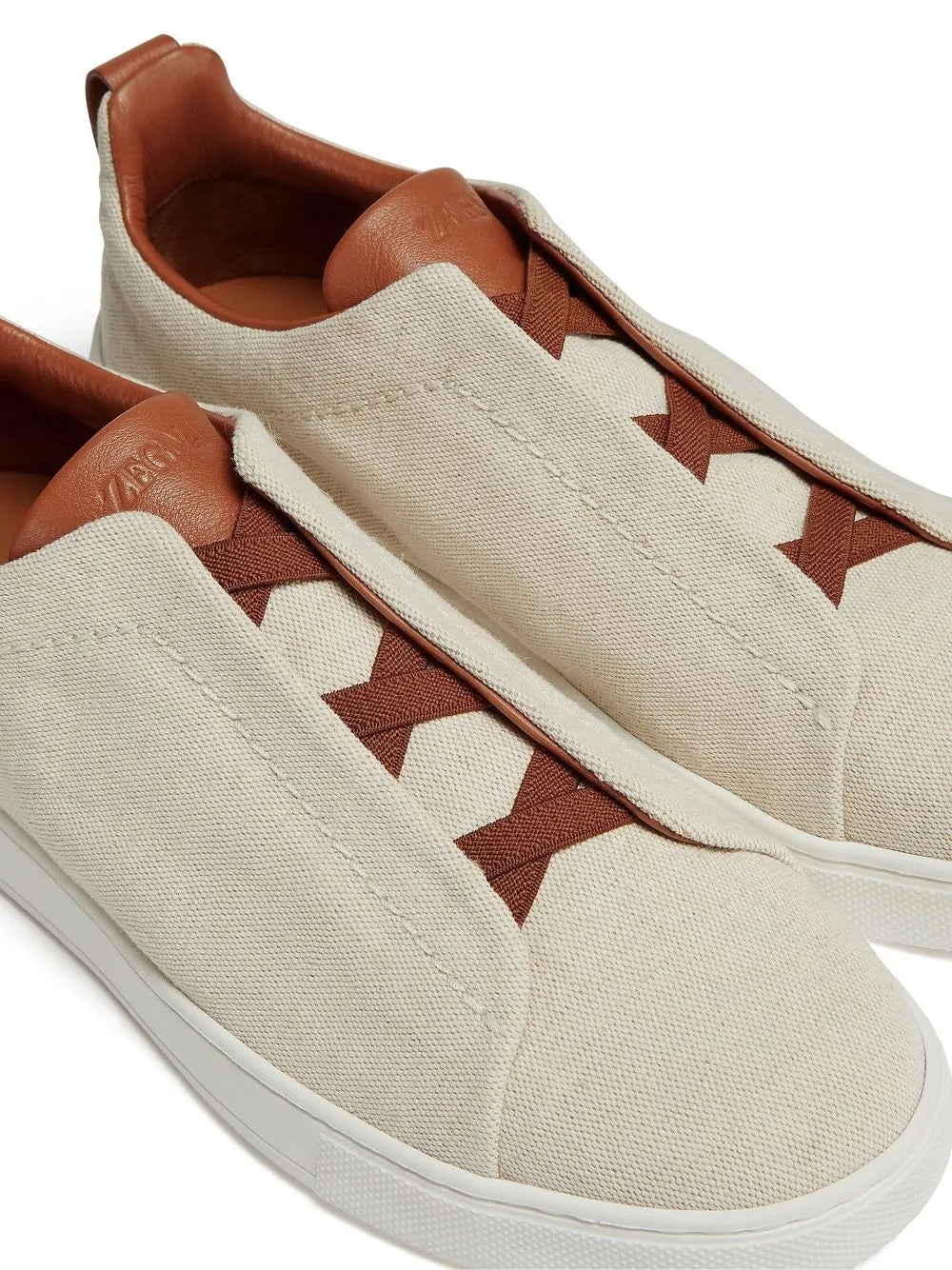 Zegna Triple Stitch Canvas Sneakers