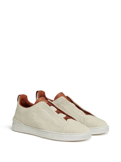 Zegna Triple Stitch Canvas Sneakers