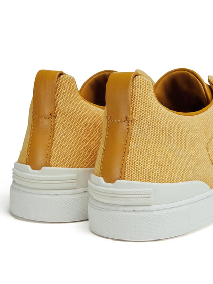 Zegna Triple Stitch Canvas Sneakers