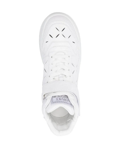 Versace High-Top Leather Sneakers