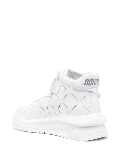 Versace High-Top Leather Sneakers