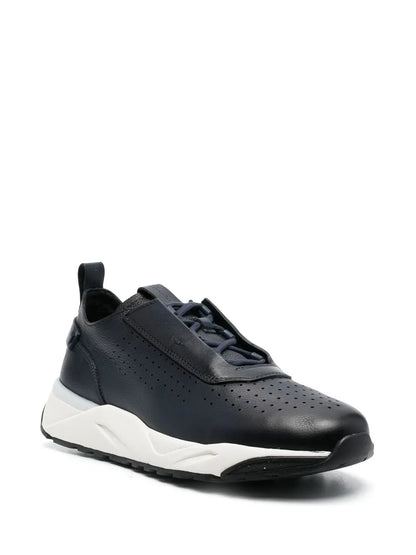 Santoni Low-Top Leather Sneakers