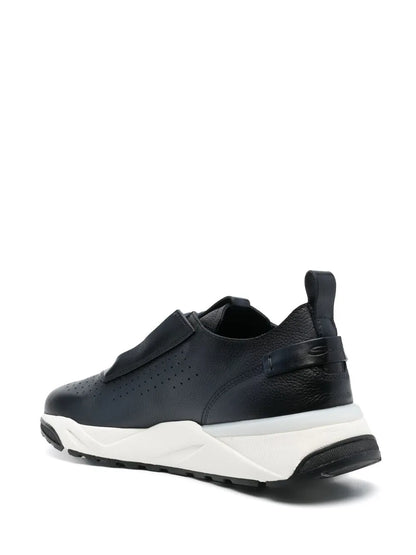 Santoni Low-Top Leather Sneakers