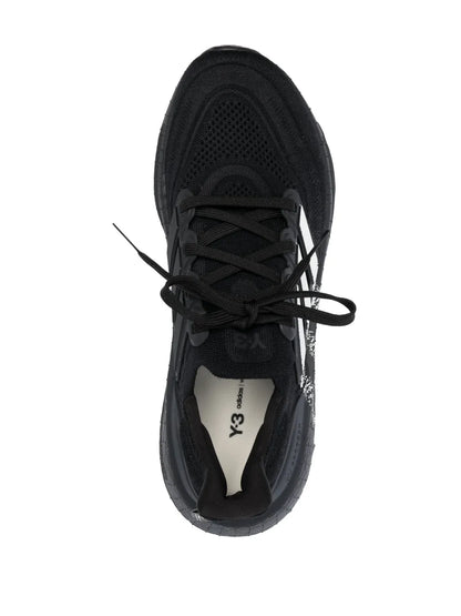 Y-3 Striped Lace-Up Sneakers