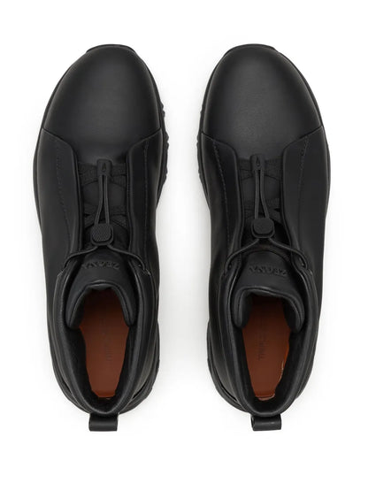 Zegna Triple Stitch Vetta Leather Sneakers