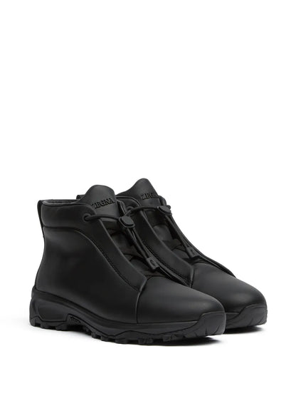 Zegna Triple Stitch Vetta Leather Sneakers