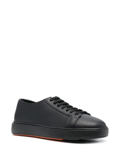 Santoni Leather Low-Top Sneakers