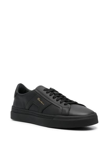 Santoni Leather Low-Top Sneakers