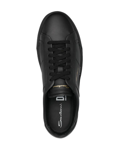Santoni Leather Low-Top Sneakers