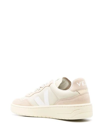 Veja V-90 Panelled Low-Top Suede Sneakers