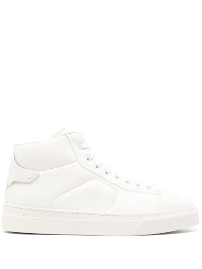Santoni Leather High-Top Sneakers