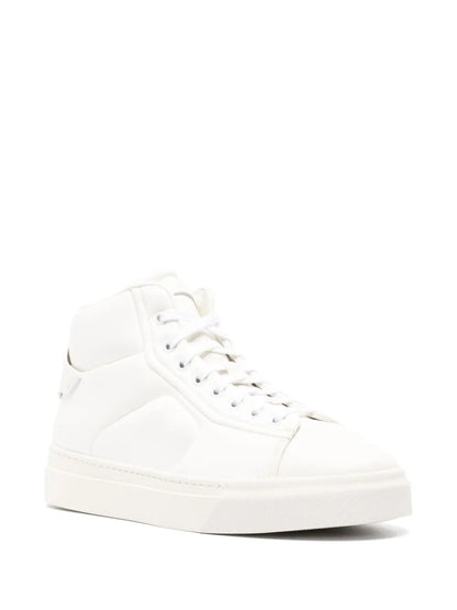 Santoni Leather High-Top Sneakers