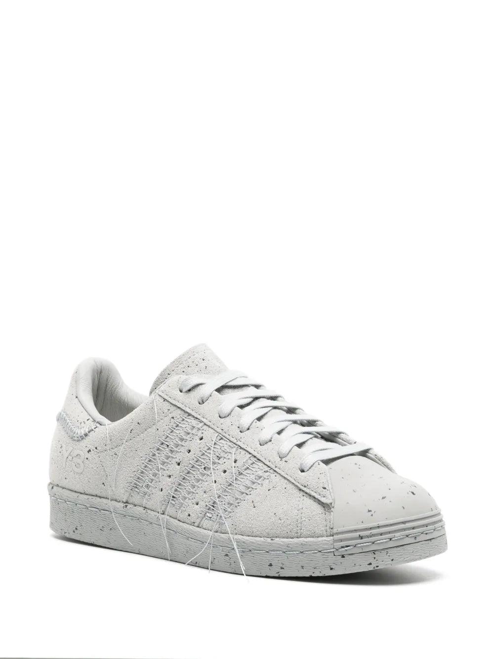Y-3 Superstar Exposed-Seam Suede Sneakers