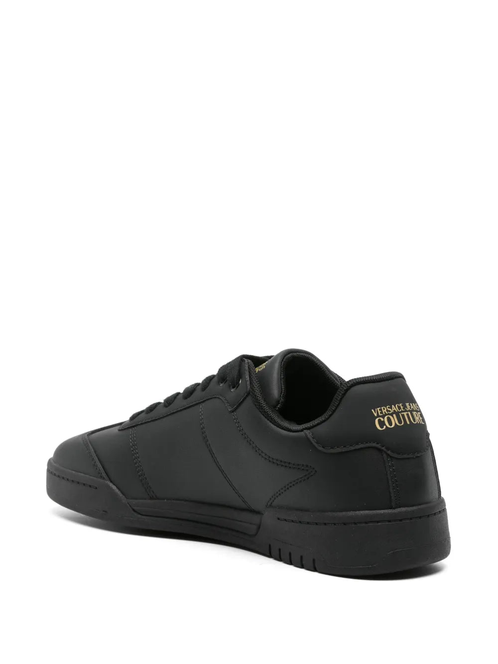 Versace Jeans Couture Logo-Print Leather Sneakers