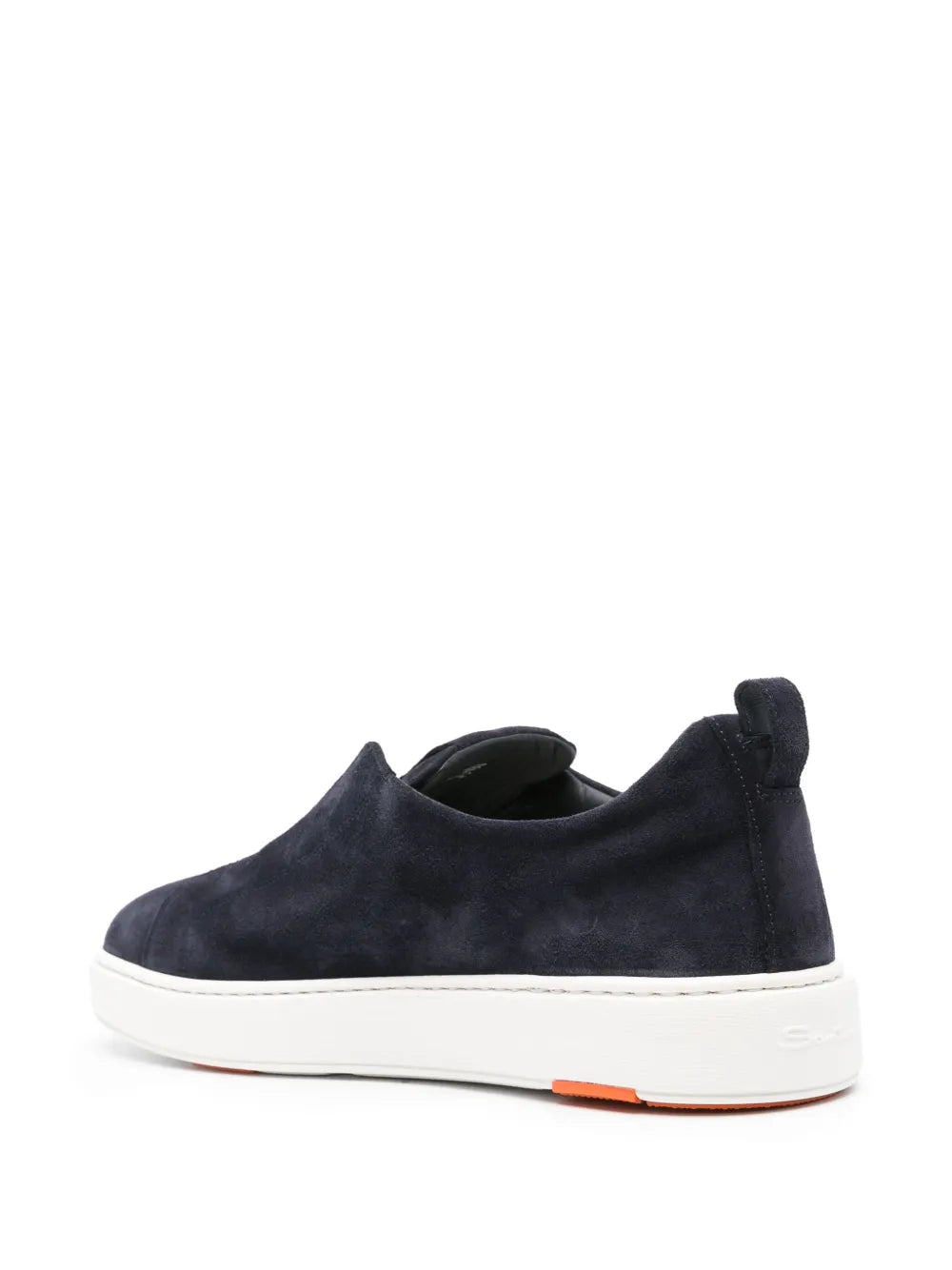 Santoni Logo-Lettering Suede Sneakers