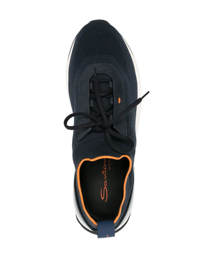 Santoni Knitted-Upper Sneakers