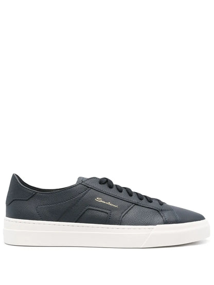 Santoni Grained Leather Sneakers