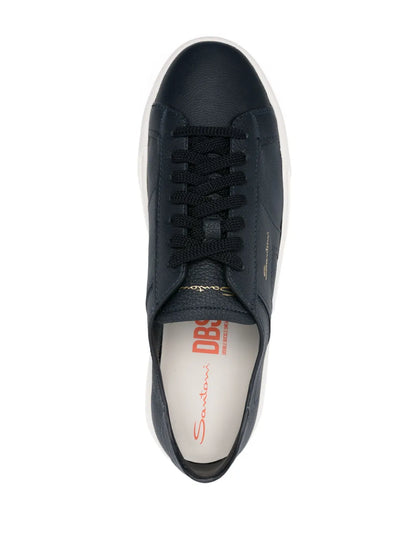 Santoni Grained Leather Sneakers