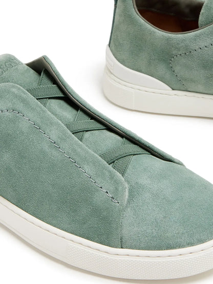 Zegna Triple Stitch Suede Sneakers