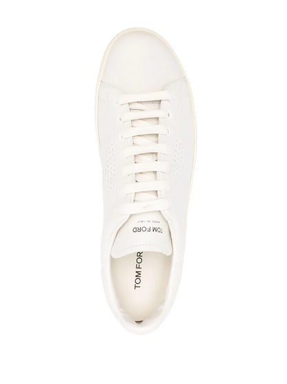 Tom Ford Perforated-Logo Leather Sneakers