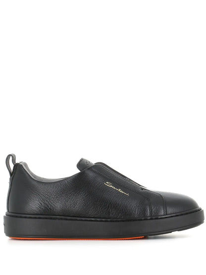 Santoni Slip-On Leather Sneakers