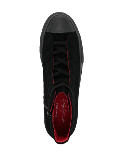 Yohji Yamamoto Lace-Up High-Top Sneakers