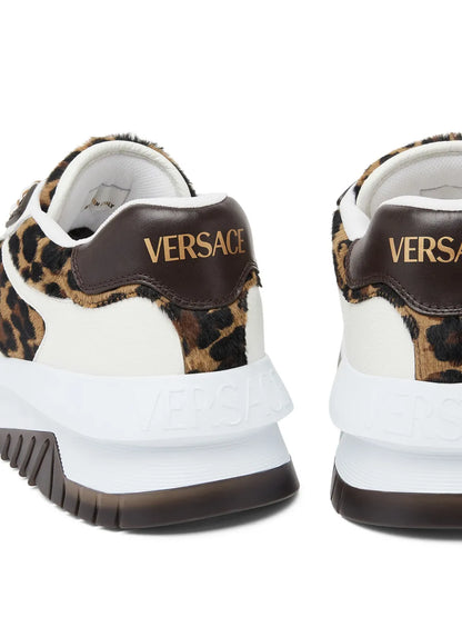 Versace Odissea Leopard-Print Sneakers