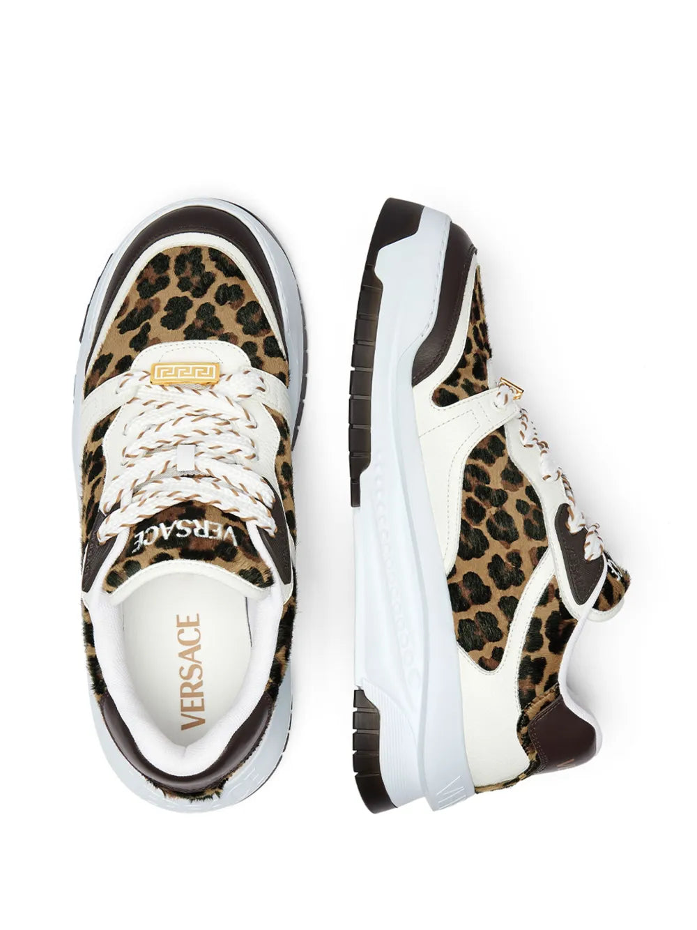 Versace Odissea Leopard-Print Sneakers