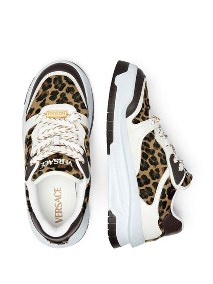 Versace Odissea Leopard-Print Sneakers